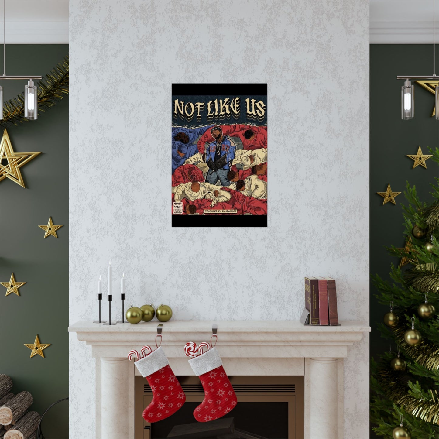 Kendrick Lamar "Not Like Us" Comic Book Cover - Matte Poster – Hip Hop Wall Art, Music Legend Print, Matte Finish Poster for Home & Office Decor