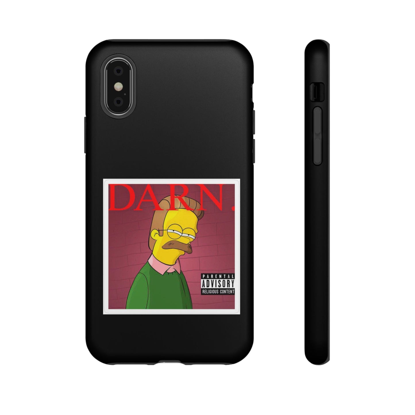 Kendrick Lamar X Simpsons "DARN" Ned Flanders Tough Phone Case – Funny Rap Mashup Cover for iPhone, Samsung, & More