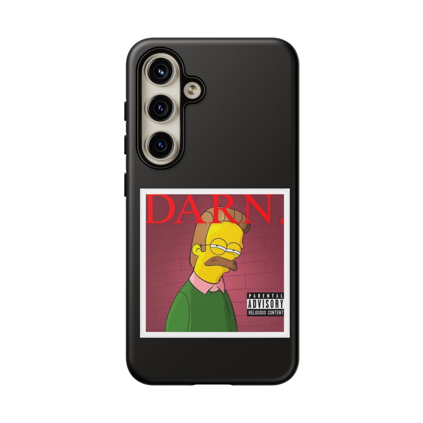 Kendrick Lamar X Simpsons "DARN" Ned Flanders Tough Phone Case – Funny Rap Mashup Cover for iPhone, Samsung, & More