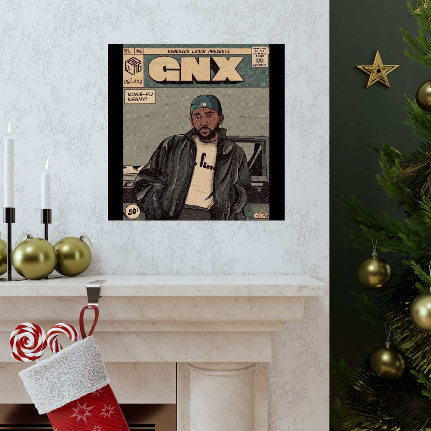 Kendrick Lamar "GNX" Comic Book Cover - Matte Poster – Wall Art Print | Hip-Hop Room Decor | Rap Album Cover Aesthetic