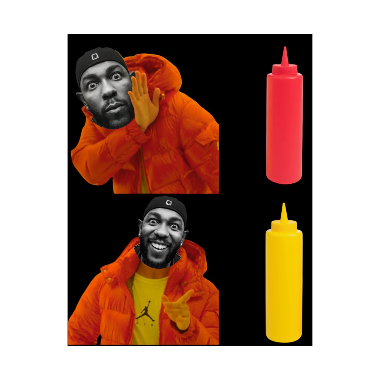 Kendrick Lamar MUSTARD Drake Meme - Matte Posters, Vibrant