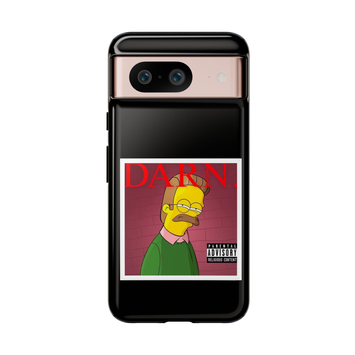 Kendrick Lamar X Simpsons "DARN" Ned Flanders Tough Phone Case – Funny Rap Mashup Cover for iPhone, Samsung, & More