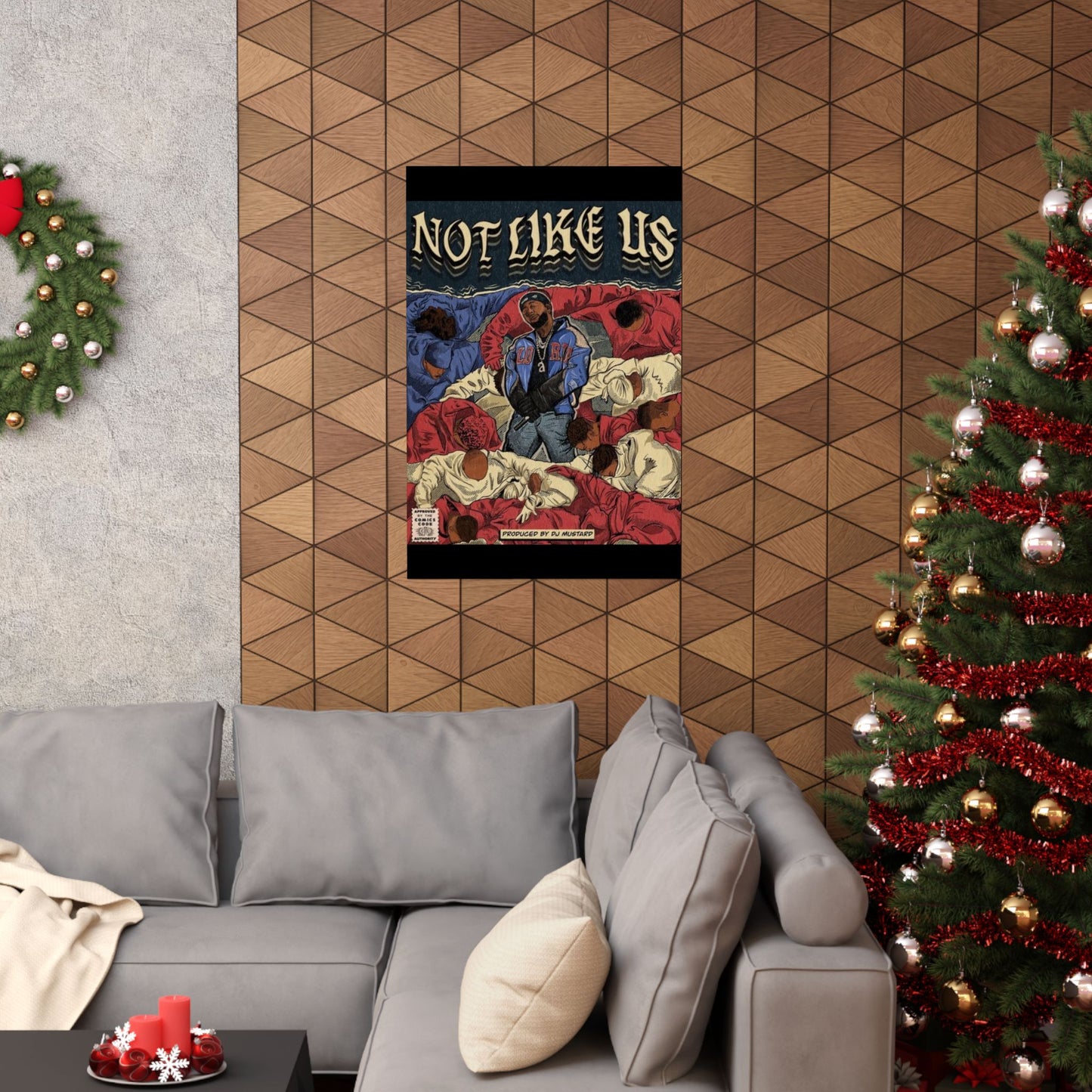 Kendrick Lamar "Not Like Us" Comic Book Cover - Matte Poster – Hip Hop Wall Art, Music Legend Print, Matte Finish Poster for Home & Office Decor
