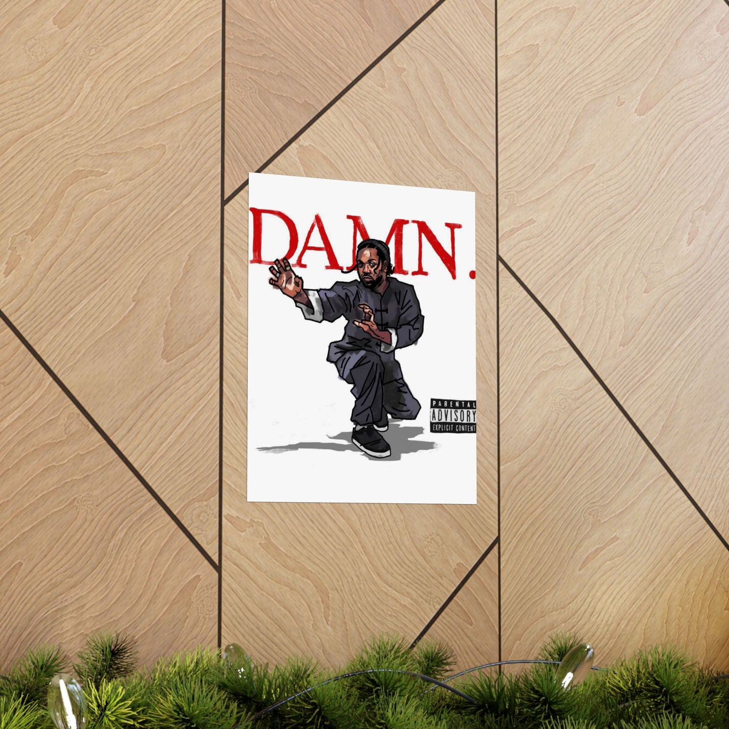 Kendrick Lamar "Kung Fu Kenny" DAMN Album - Matte Poster - Art Print – Hip Hop Matte Wall Decor – Rap Music Fan Gift