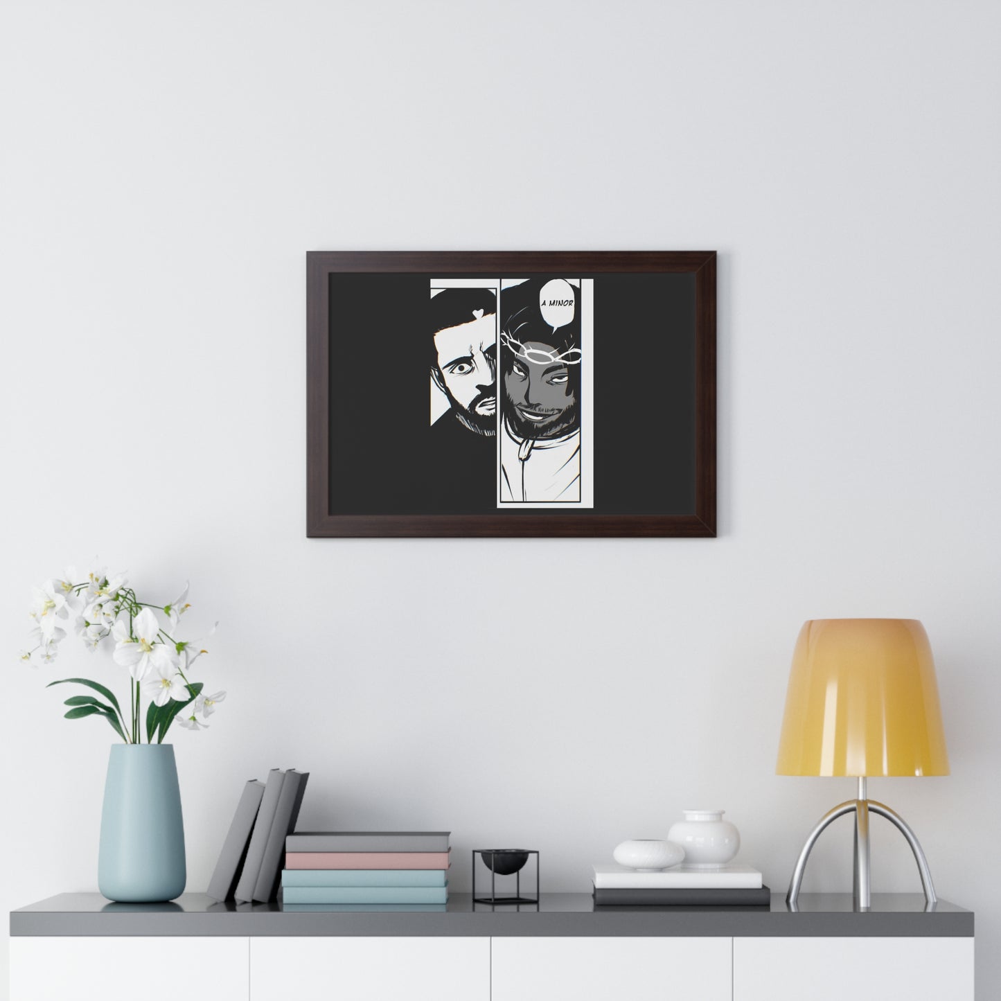 Kendrick Lamar Drake Anime Battle - Framed Comic Art Poster