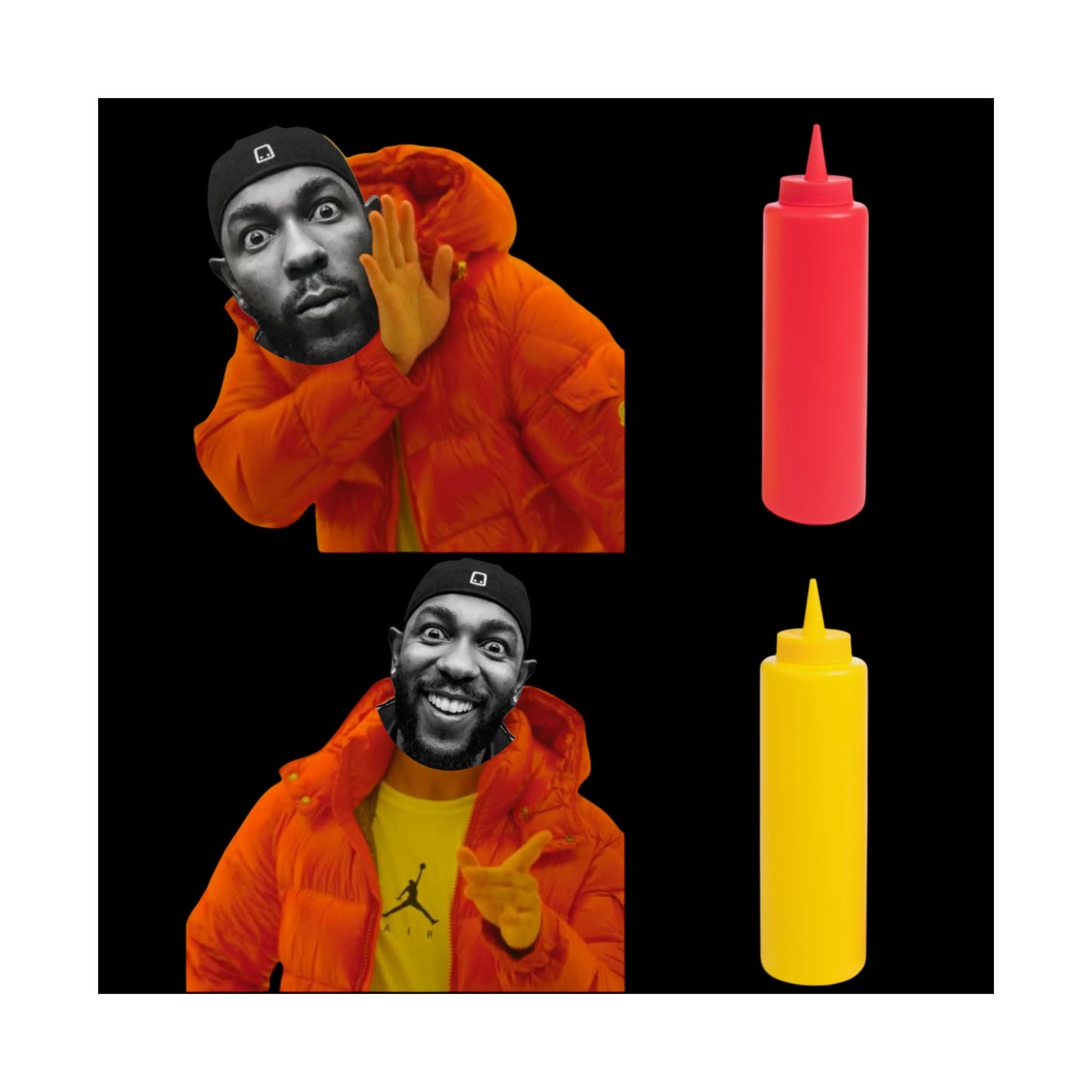 Kendrick Lamar MUSTARD Drake Meme - Matte Posters, Vibrant