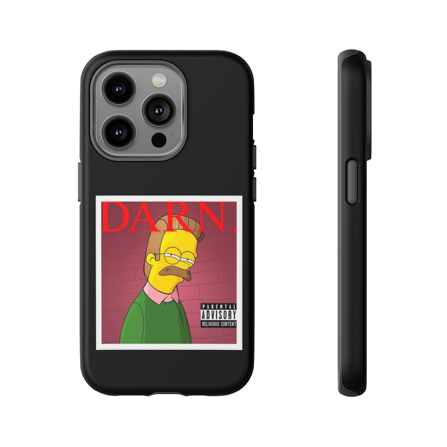 Kendrick Lamar X Simpsons "DARN" Ned Flanders Tough Phone Case – Funny Rap Mashup Cover for iPhone, Samsung, & More