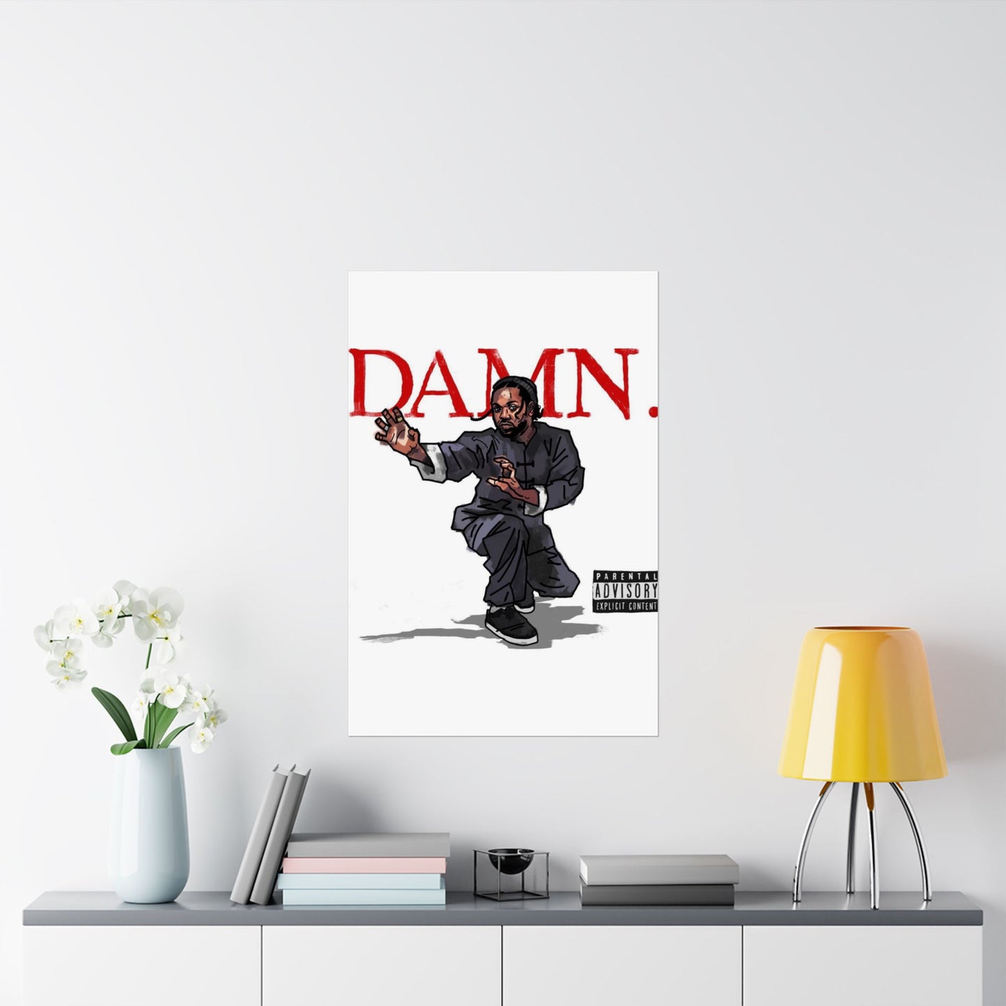 Kendrick Lamar "Kung Fu Kenny" DAMN Album - Matte Poster - Art Print – Hip Hop Matte Wall Decor – Rap Music Fan Gift