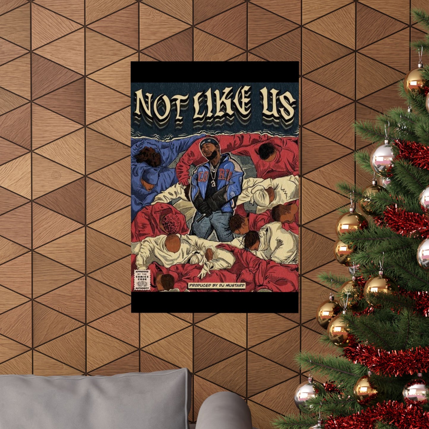 Kendrick Lamar "Not Like Us" Comic Book Cover - Matte Poster – Hip Hop Wall Art, Music Legend Print, Matte Finish Poster for Home & Office Decor