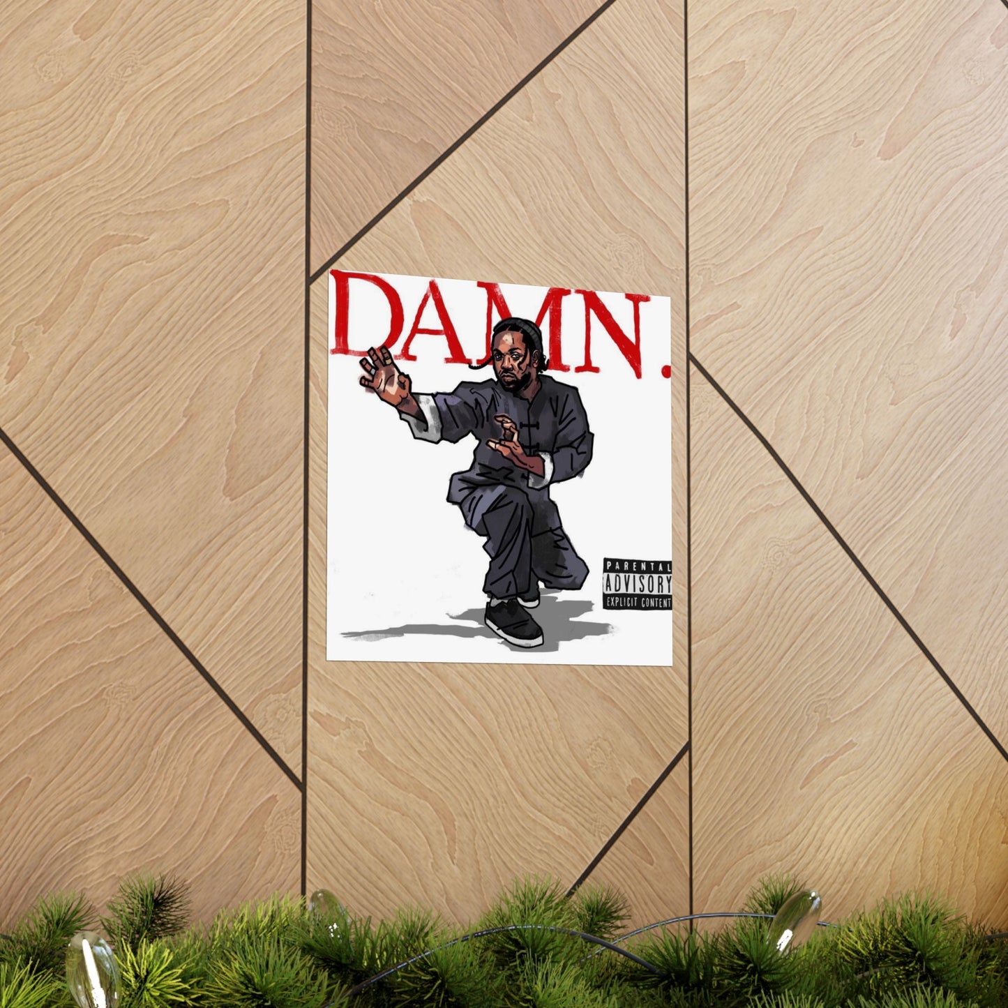 Kendrick Lamar "Kung Fu Kenny" DAMN Album - Matte Poster - Art Print – Hip Hop Matte Wall Decor – Rap Music Fan Gift