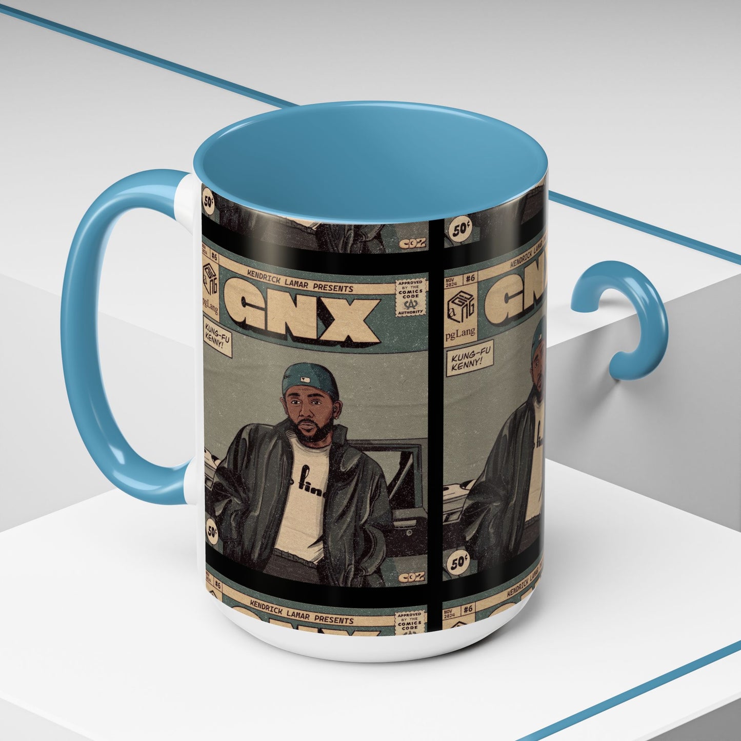 Kendrick Lamar "GNX" Comic Cover Mug – Hip-Hop Art Coffee Cup, Gift for Music Fans