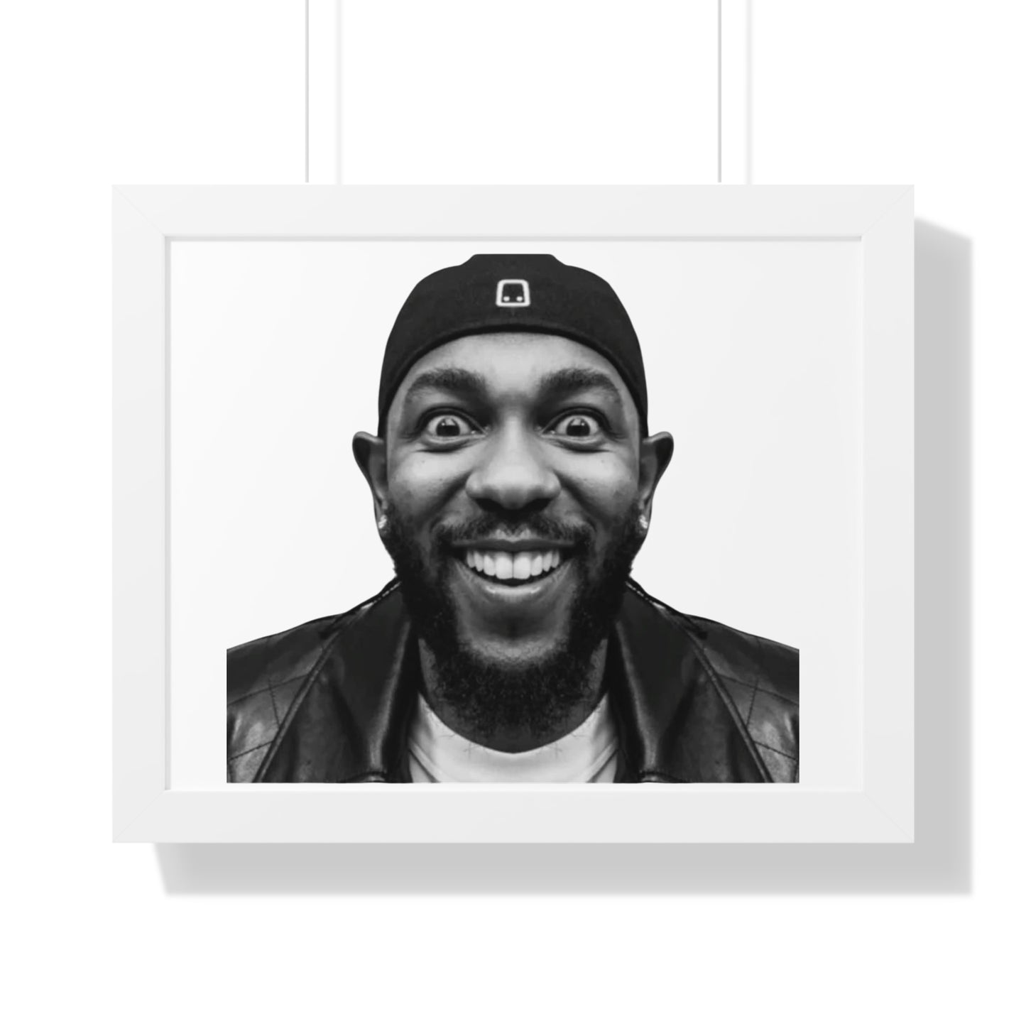 Kendrick Lamar Meme Face Mustard - Framed Poster