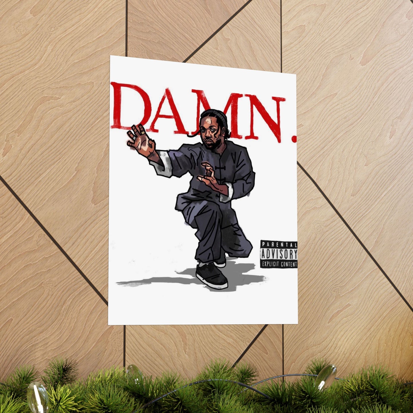 Kendrick Lamar "Kung Fu Kenny" DAMN Album - Matte Poster - Art Print – Hip Hop Matte Wall Decor – Rap Music Fan Gift