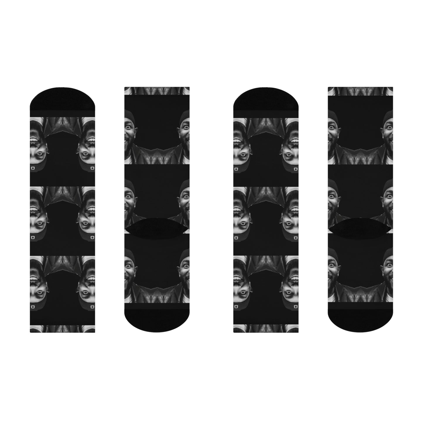 Kendrick Lamar Meme Face Mustard - Crew Socks