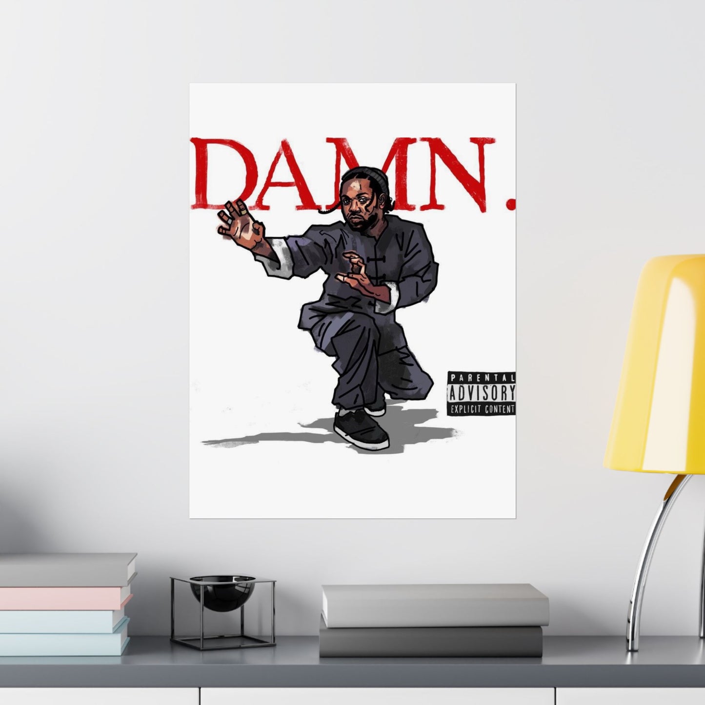 Kendrick Lamar "Kung Fu Kenny" DAMN Album - Matte Poster - Art Print – Hip Hop Matte Wall Decor – Rap Music Fan Gift