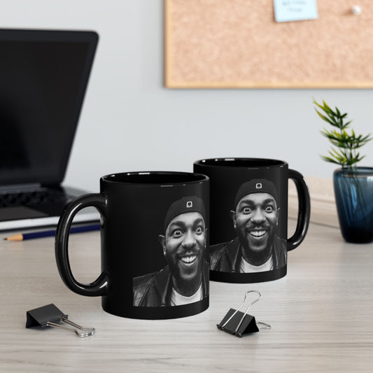 Kendrick Lamar Meme Face Mustard - Mug, Black