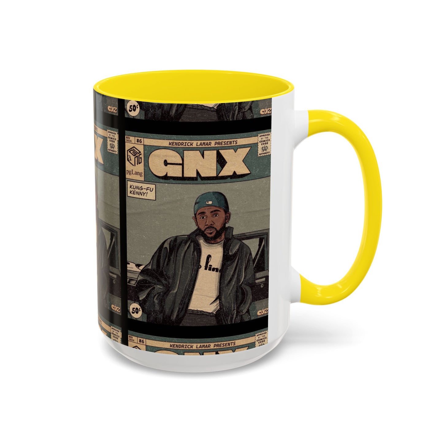 Kendrick Lamar "GNX" Comic Cover Mug – Hip-Hop Art Coffee Cup, Gift for Music Fans