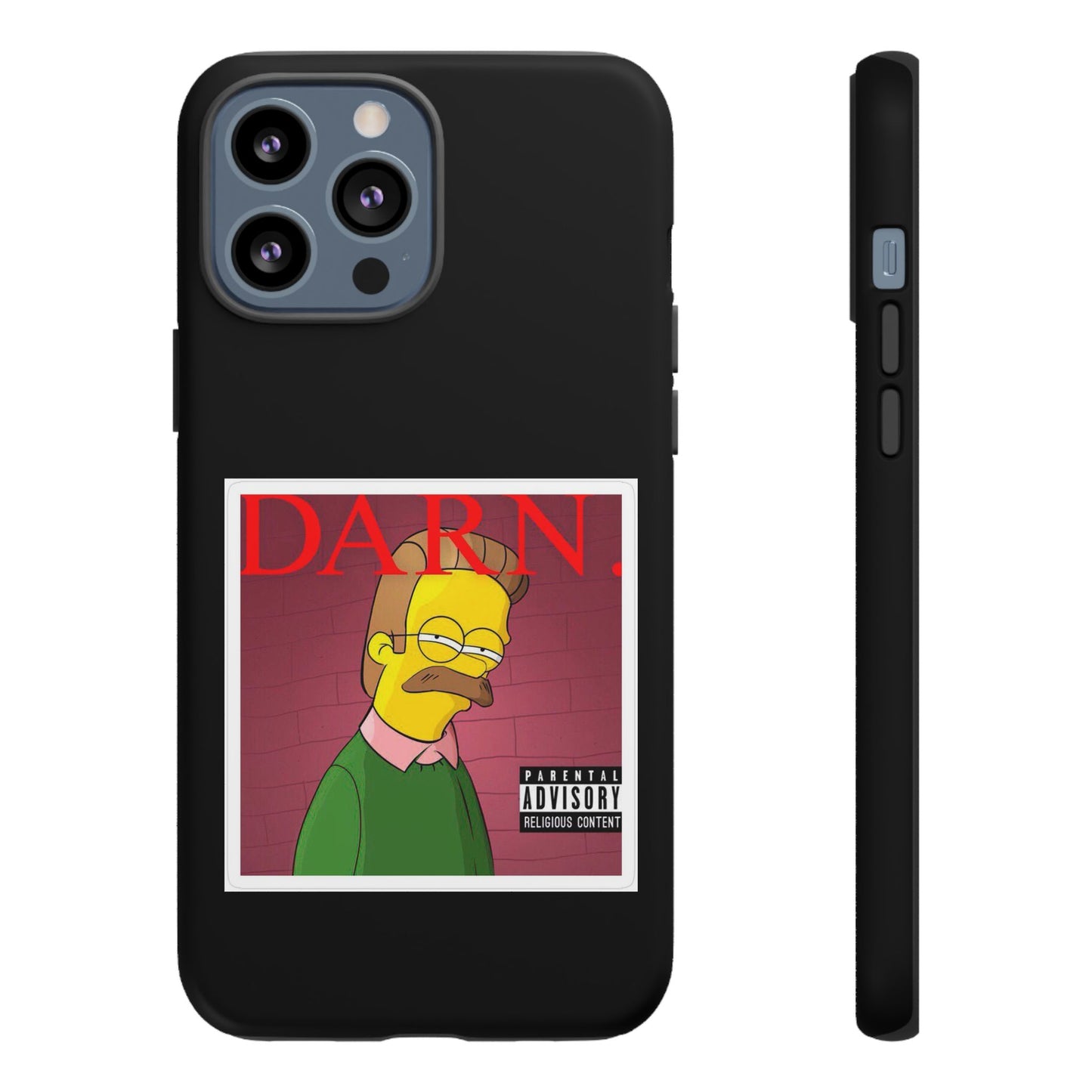 Kendrick Lamar X Simpsons "DARN" Ned Flanders Tough Phone Case – Funny Rap Mashup Cover for iPhone, Samsung, & More
