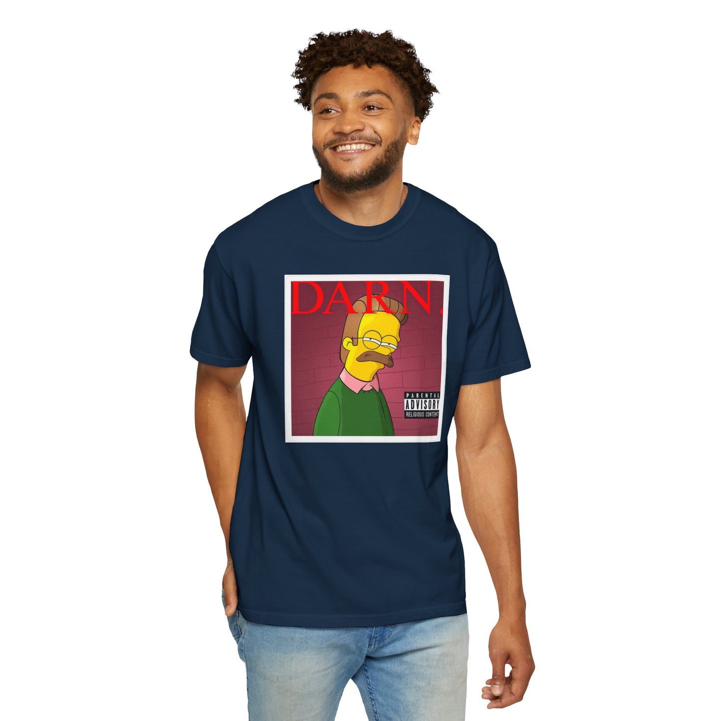Kendrick Lamar X Simpsons 'Darn' Ned Flanders Mashup - T-shirt, Graphic Tee, Unisex