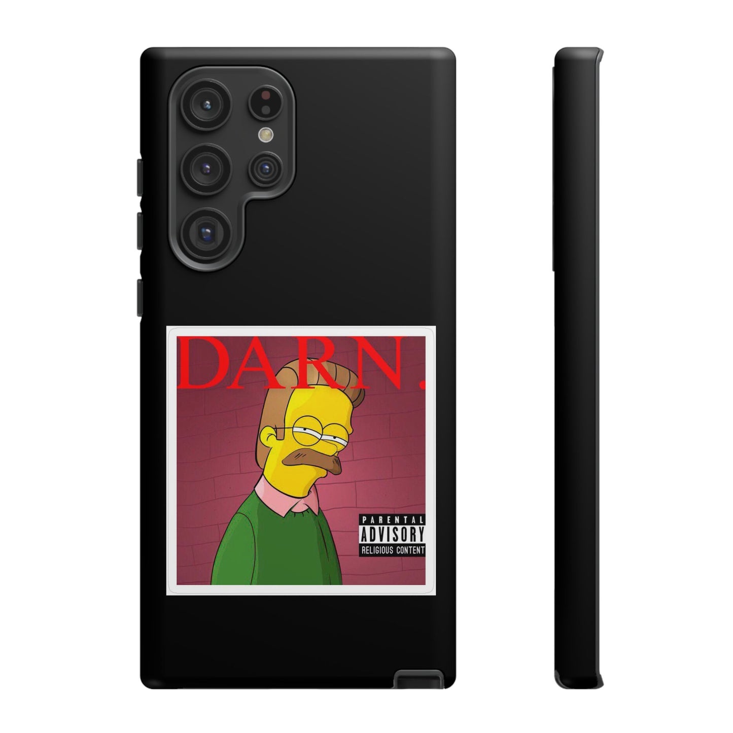 Kendrick Lamar X Simpsons "DARN" Ned Flanders Tough Phone Case – Funny Rap Mashup Cover for iPhone, Samsung, & More