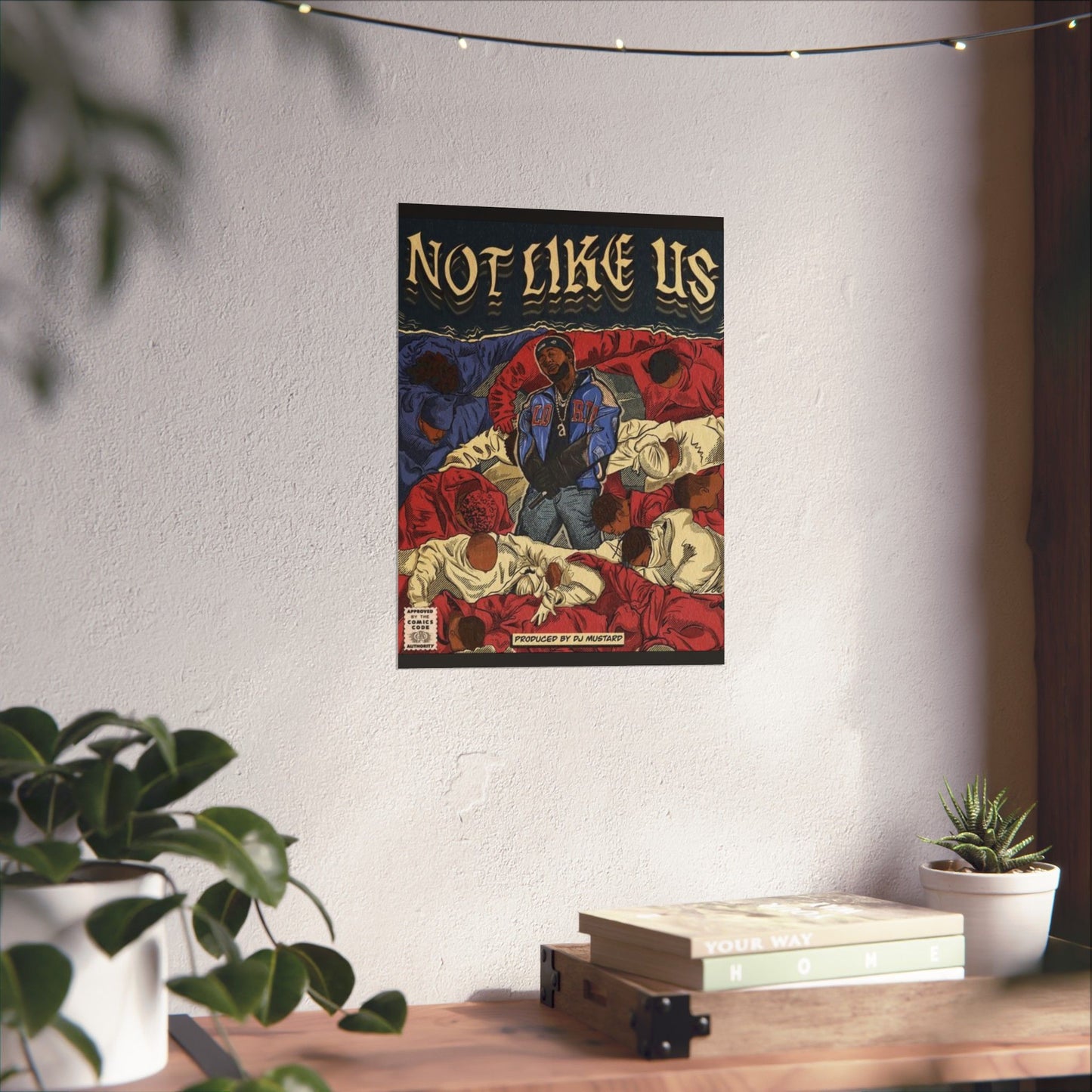 Kendrick Lamar "Not Like Us" Comic Book Cover - Matte Poster – Hip Hop Wall Art, Music Legend Print, Matte Finish Poster for Home & Office Decor