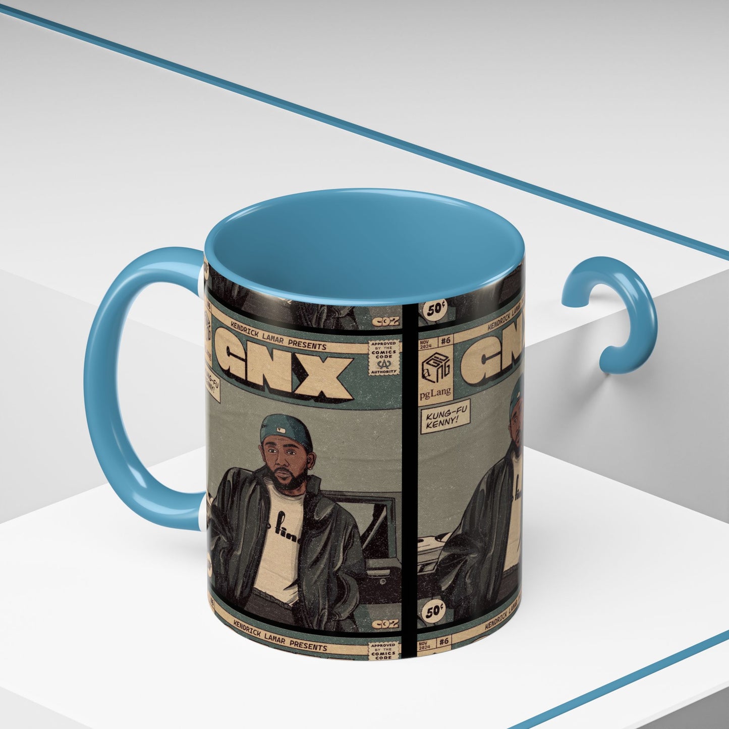 Kendrick Lamar "GNX" Comic Cover Mug – Hip-Hop Art Coffee Cup, Gift for Music Fans