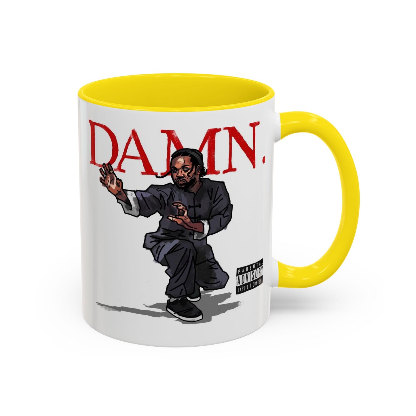 Kendrick Lamar “Kung Fu Kenny” DAMN Mug – Hip-Hop Coffee Cup, Artistic Fan Gift