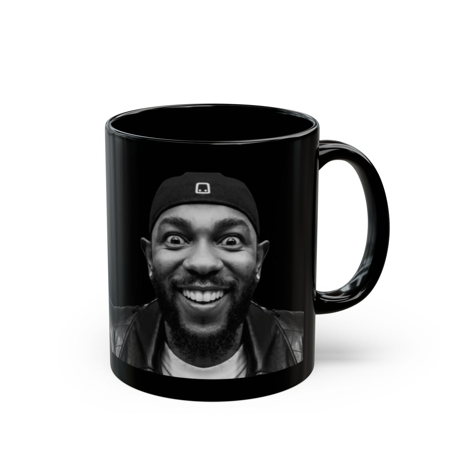 Kendrick Lamar Meme Face Mustard - Mug, Black