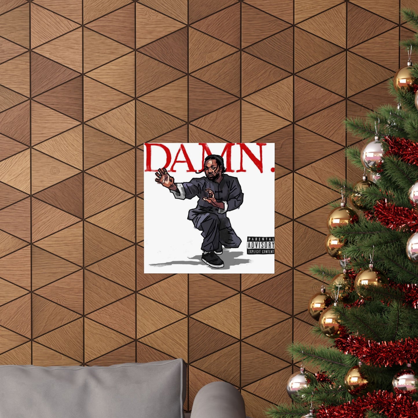 Kendrick Lamar "Kung Fu Kenny" DAMN Album - Matte Poster - Art Print – Hip Hop Matte Wall Decor – Rap Music Fan Gift