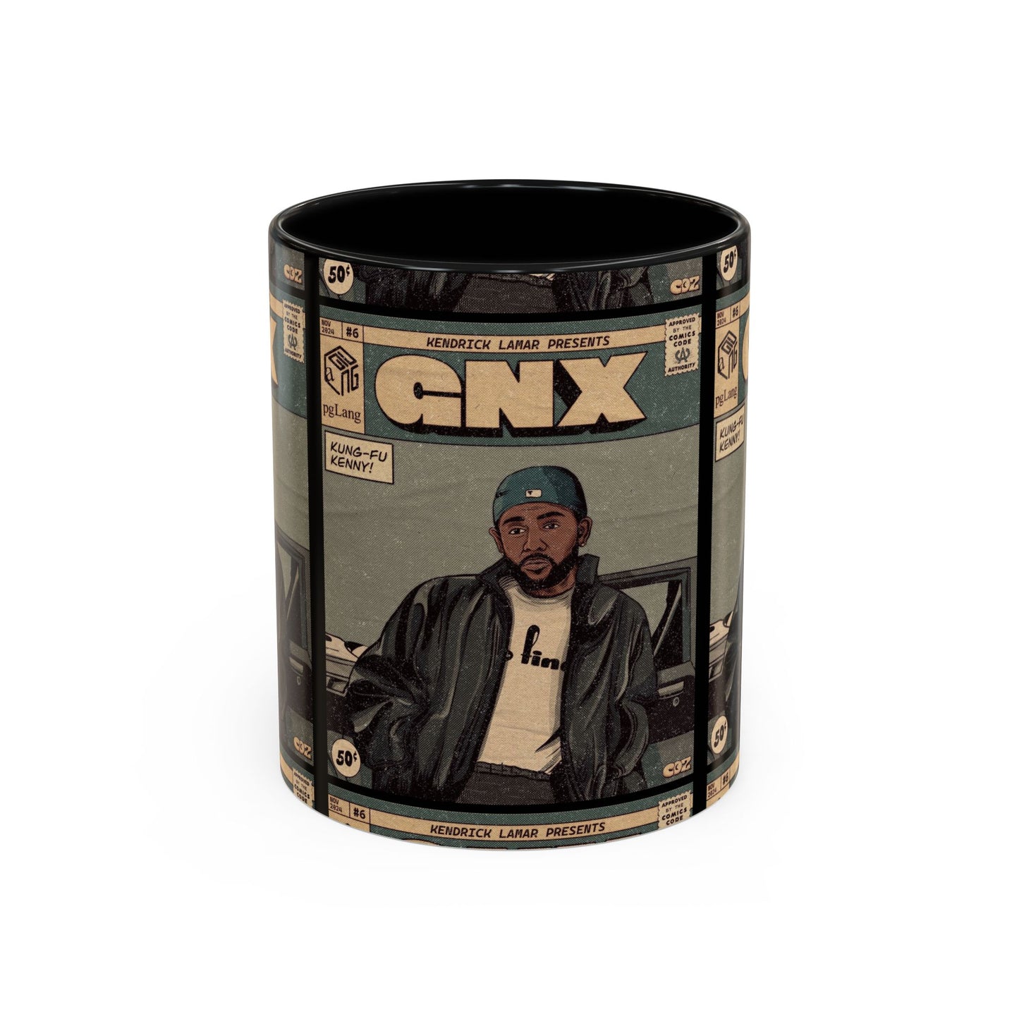 Kendrick Lamar "GNX" Comic Cover Mug – Hip-Hop Art Coffee Cup, Gift for Music Fans