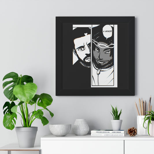 Kendrick Lamar Drake Anime Battle - Framed Comic Art Poster