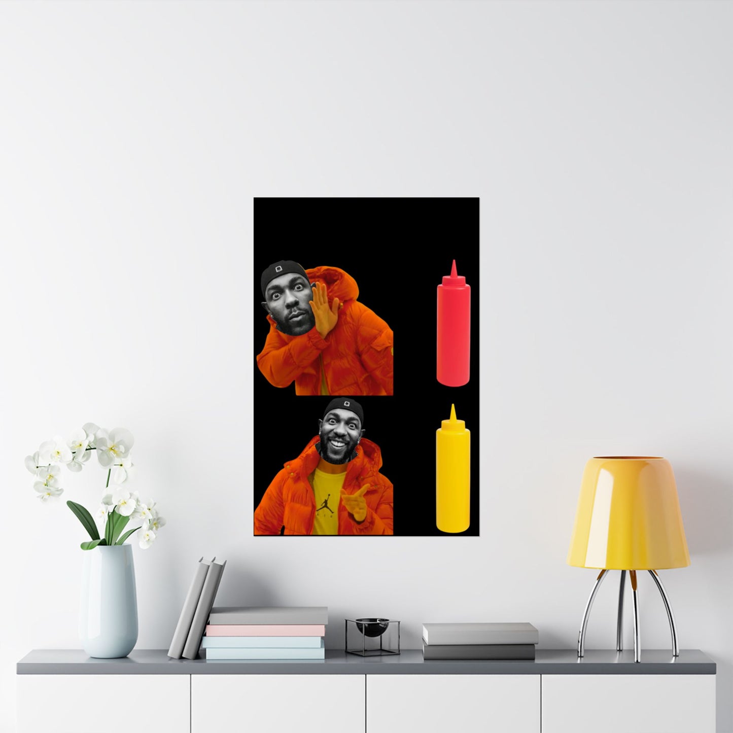 Kendrick Lamar MUSTARD Drake Meme - Matte Posters, Vibrant