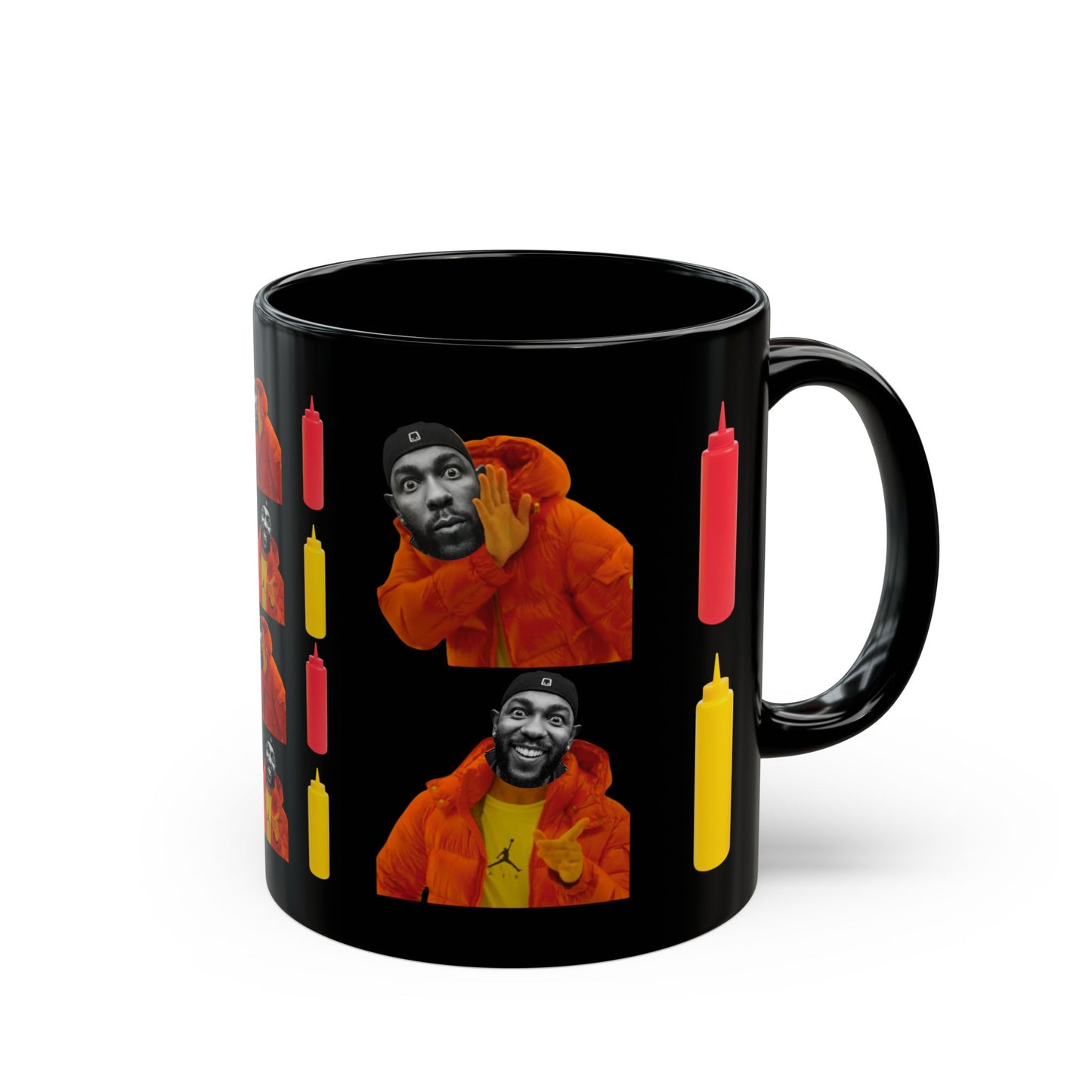 Kendrick Lamar MUSTARD Drake Meme - Mug, Black (11oz, 15oz)