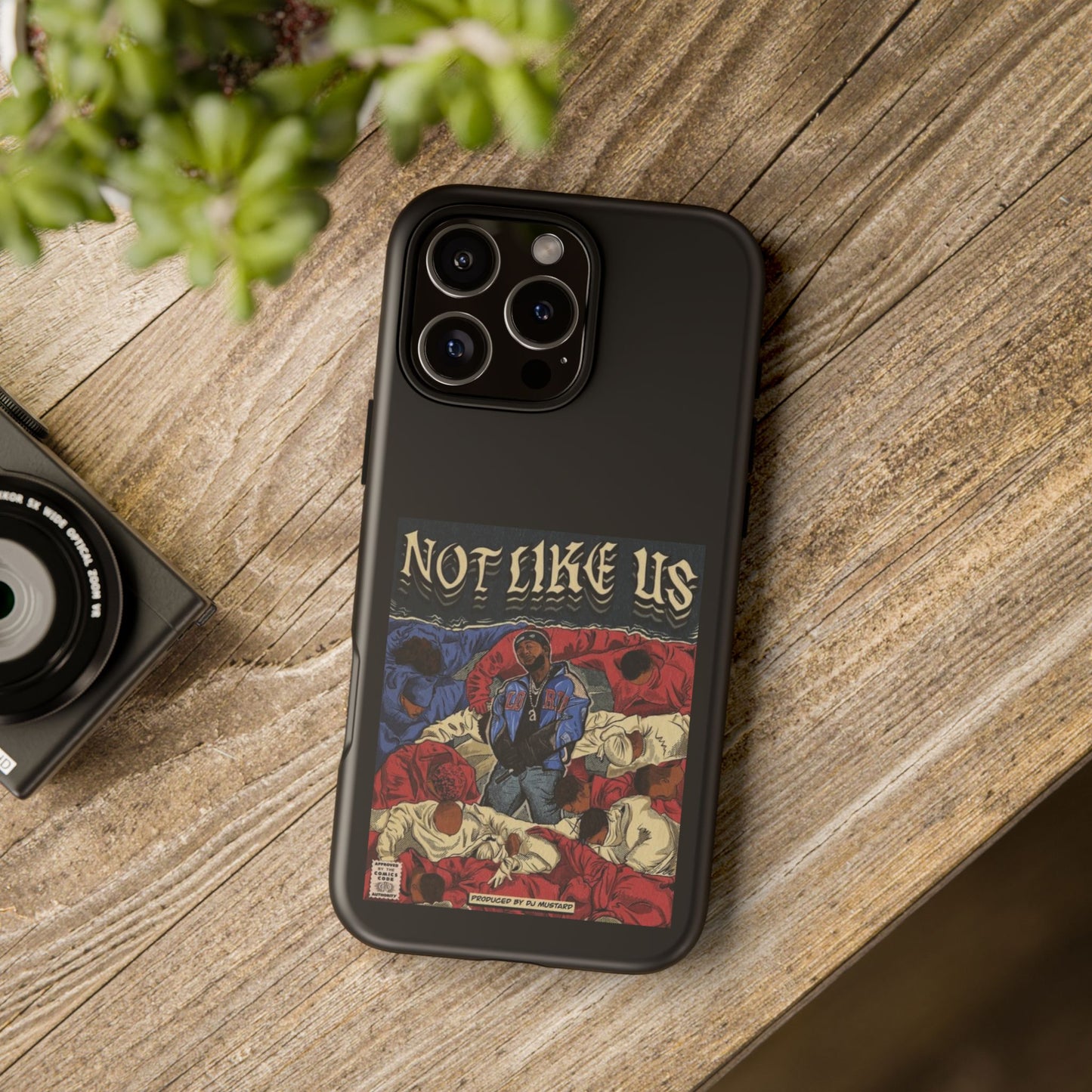 Kendrick Lamar "Not Like Us" Comic Book Cover Tough Phone Case – Hip Hop Art, Shockproof Dual-Layer Protection