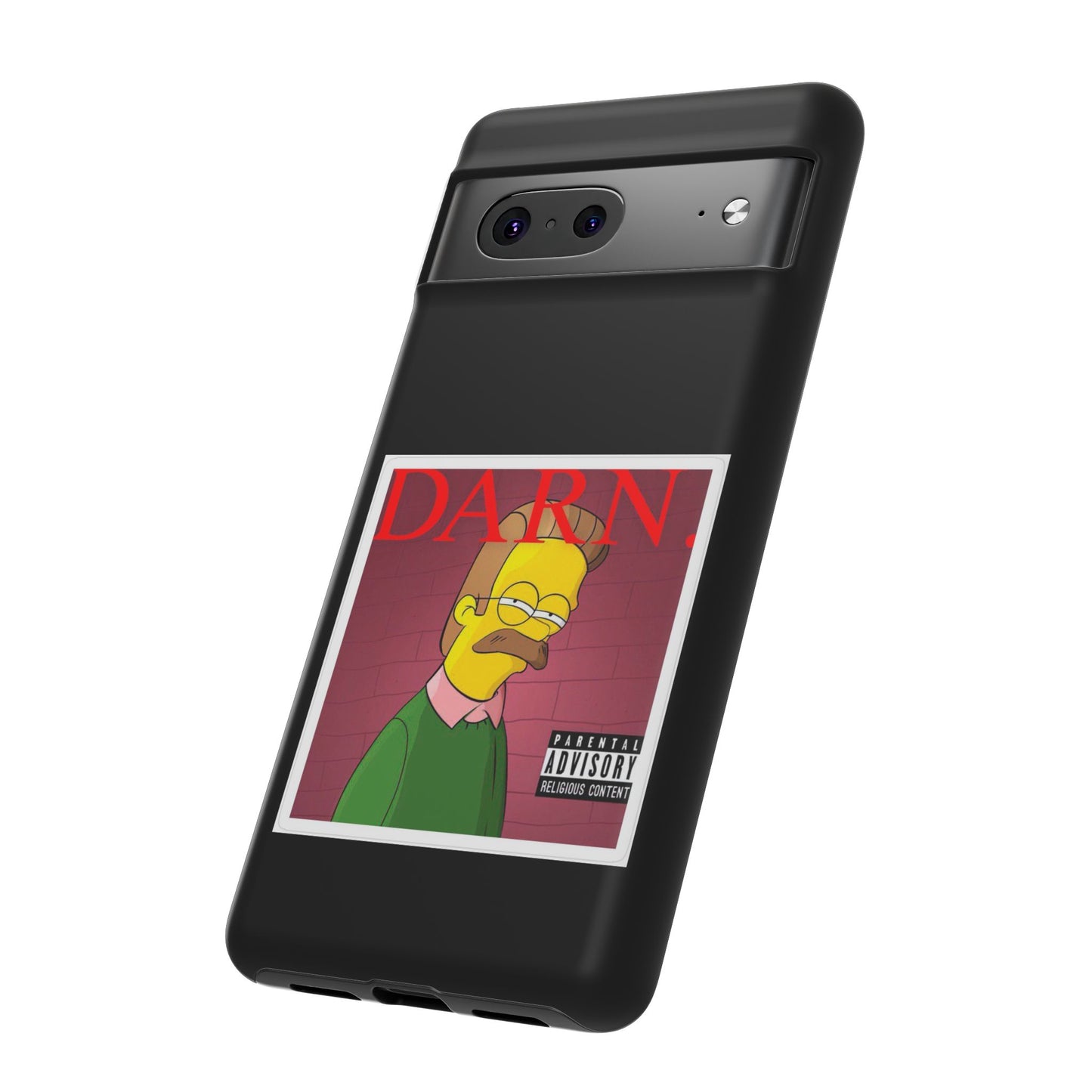 Kendrick Lamar X Simpsons "DARN" Ned Flanders Tough Phone Case – Funny Rap Mashup Cover for iPhone, Samsung, & More