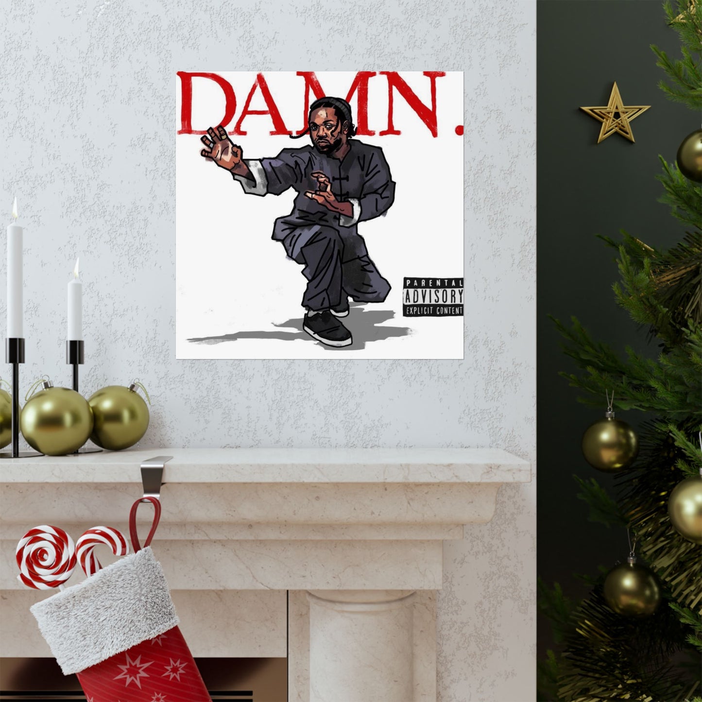 Kendrick Lamar "Kung Fu Kenny" DAMN Album - Matte Poster - Art Print – Hip Hop Matte Wall Decor – Rap Music Fan Gift