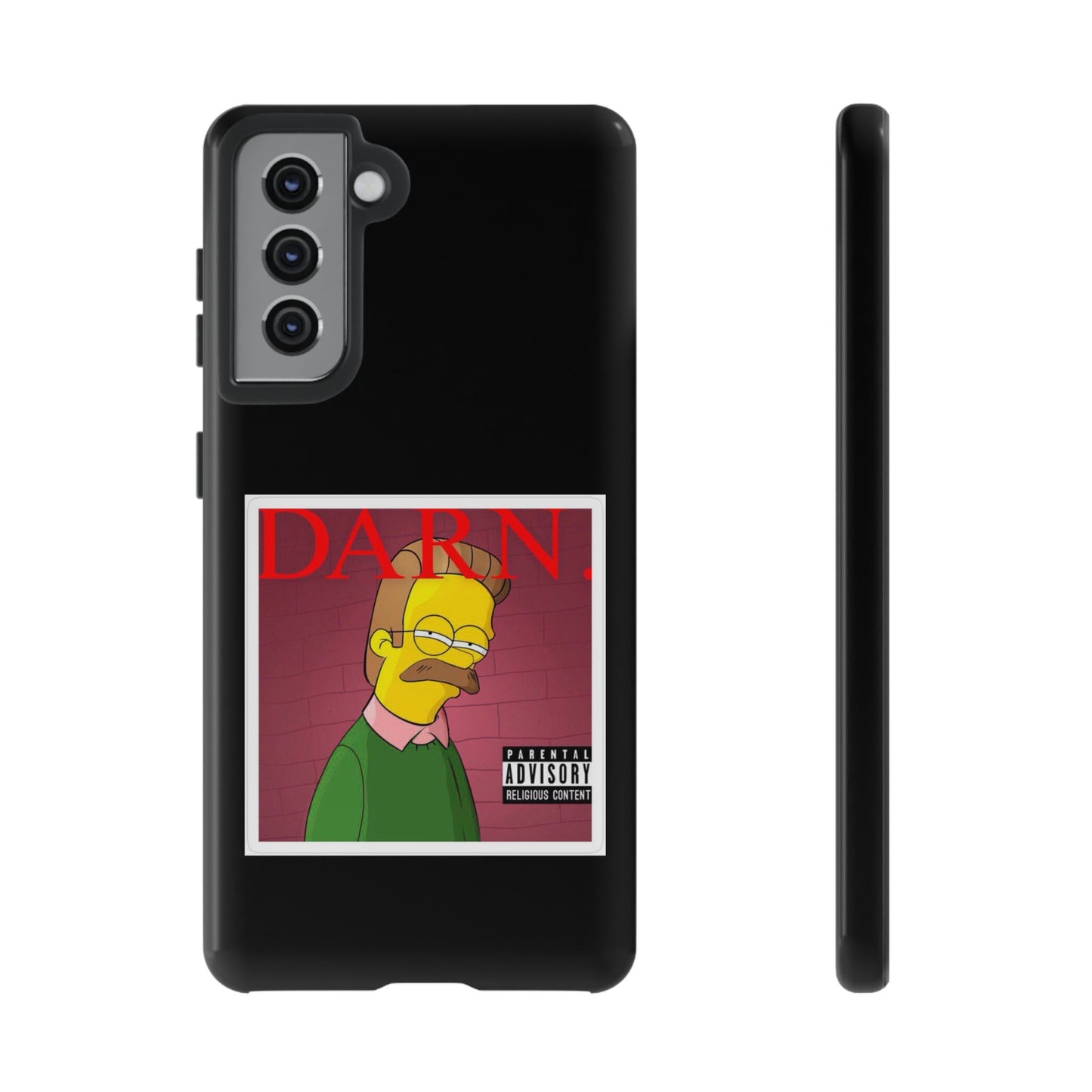 Kendrick Lamar X Simpsons "DARN" Ned Flanders Tough Phone Case – Funny Rap Mashup Cover for iPhone, Samsung, & More