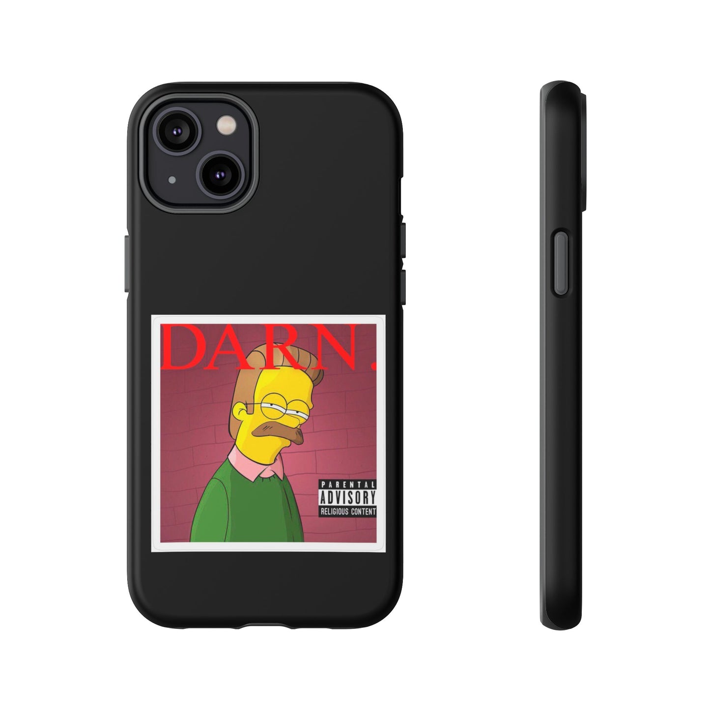Kendrick Lamar X Simpsons "DARN" Ned Flanders Tough Phone Case – Funny Rap Mashup Cover for iPhone, Samsung, & More