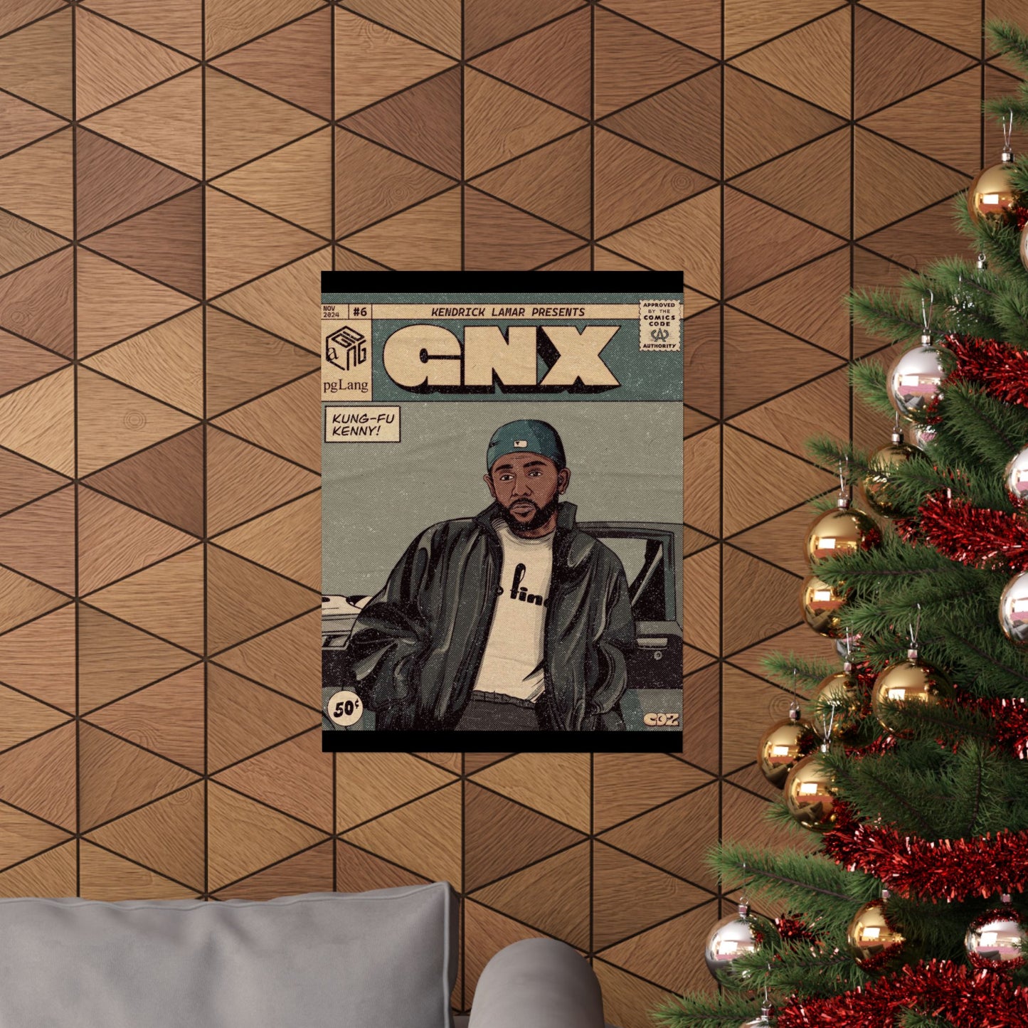 Kendrick Lamar "GNX" Comic Book Cover - Matte Poster – Wall Art Print | Hip-Hop Room Decor | Rap Album Cover Aesthetic