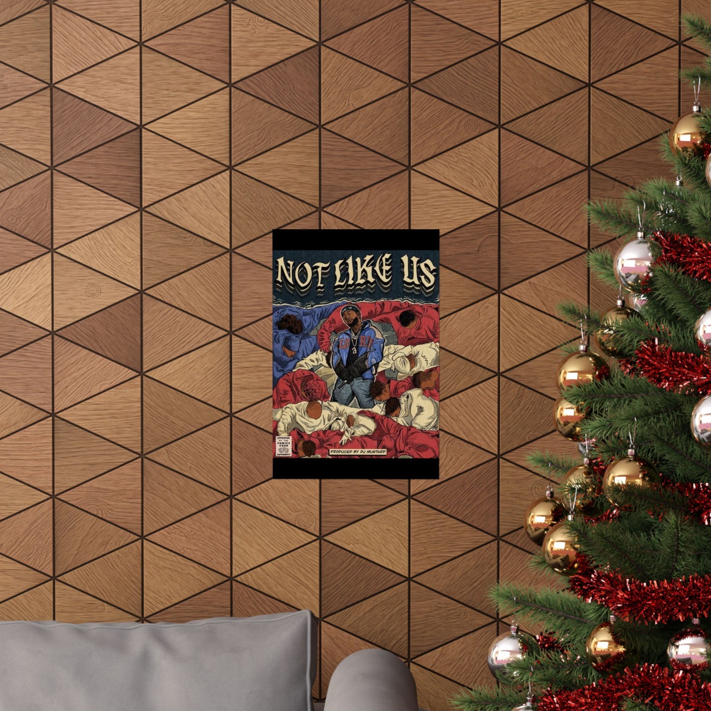 Kendrick Lamar "Not Like Us" Comic Book Cover - Matte Poster – Hip Hop Wall Art, Music Legend Print, Matte Finish Poster for Home & Office Decor