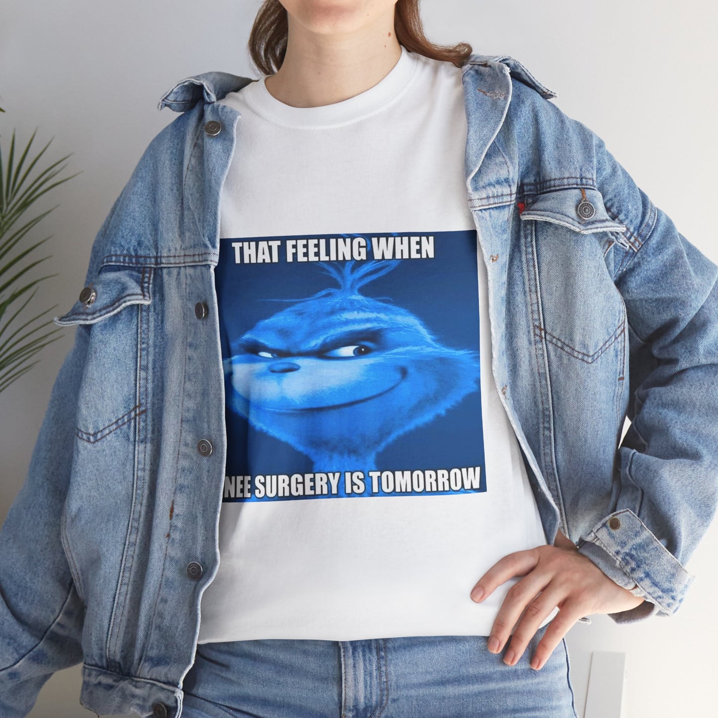 "Knee Surgery" Blue Grinch Meme T-Shirt - WAS $24.99
