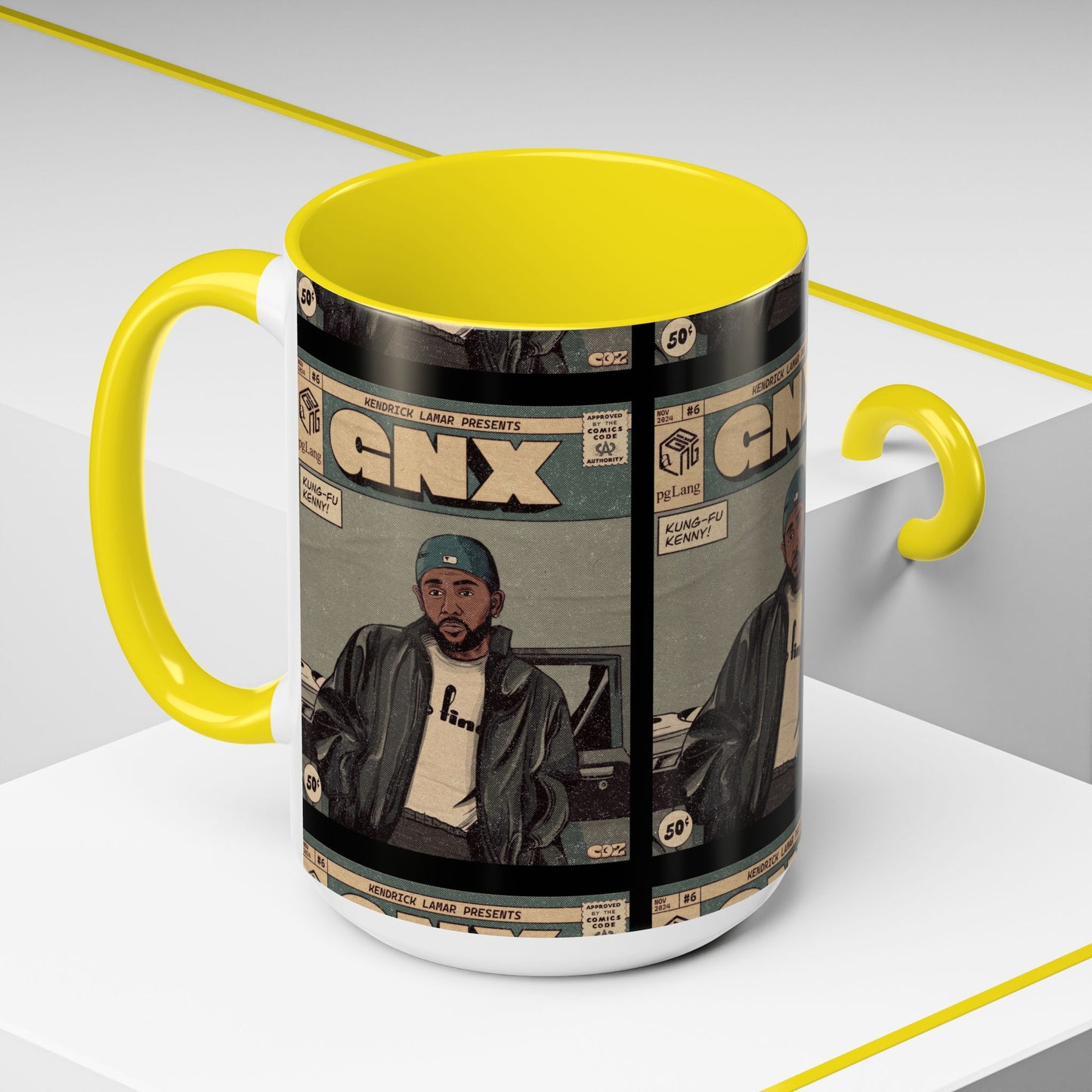 Kendrick Lamar "GNX" Comic Cover Mug – Hip-Hop Art Coffee Cup, Gift for Music Fans
