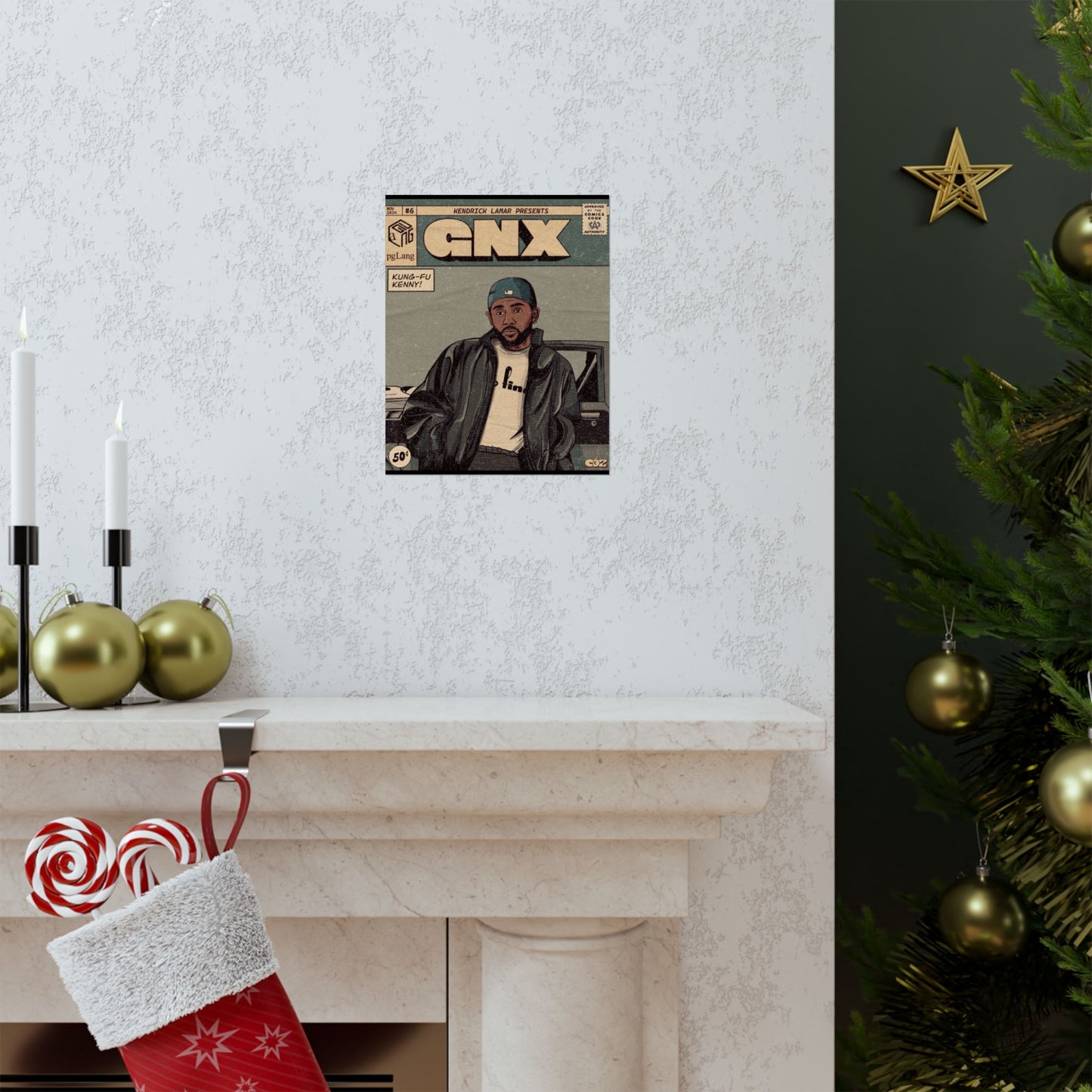 Kendrick Lamar "GNX" Comic Book Cover - Matte Poster – Wall Art Print | Hip-Hop Room Decor | Rap Album Cover Aesthetic
