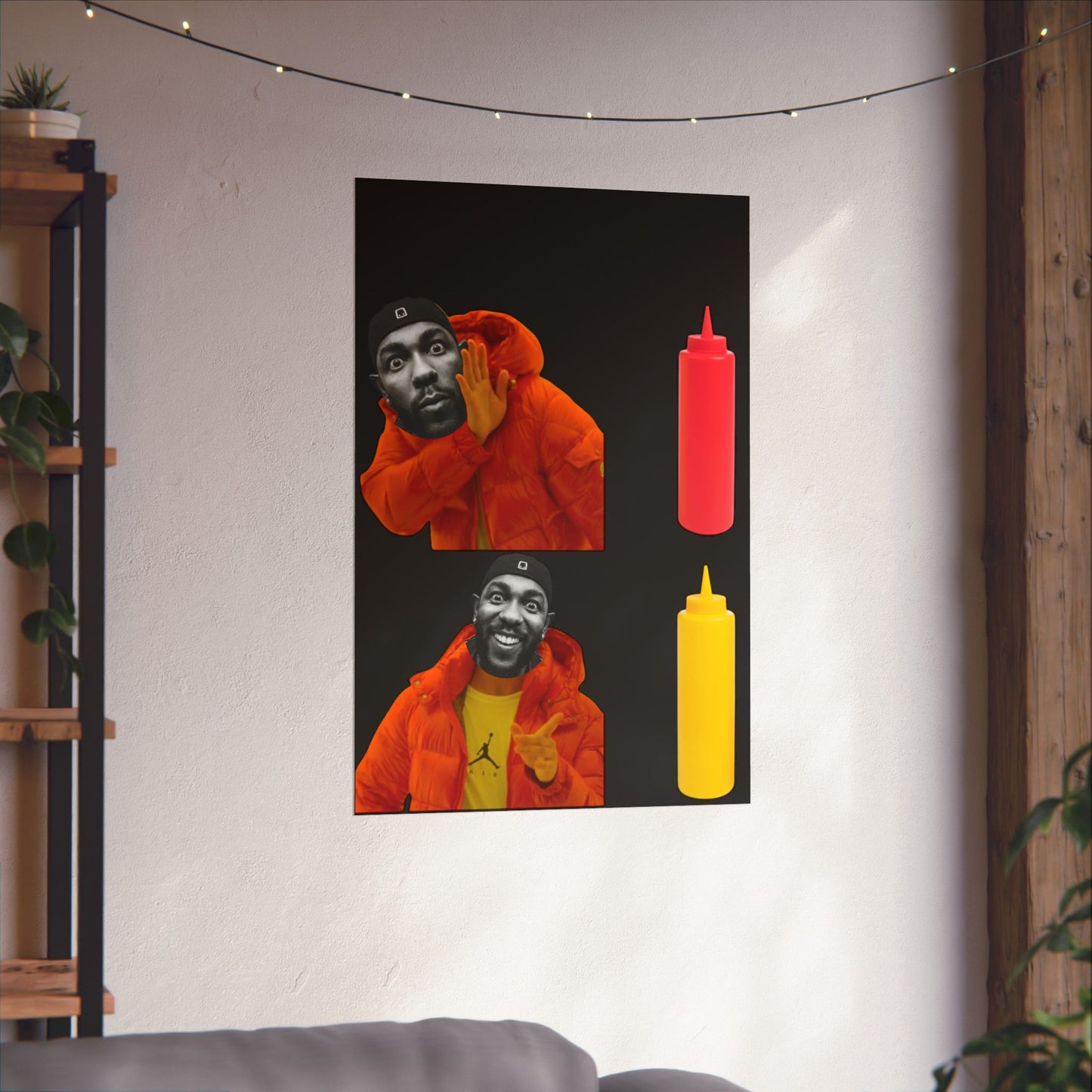 Kendrick Lamar MUSTARD Drake Meme - Matte Posters, Vibrant