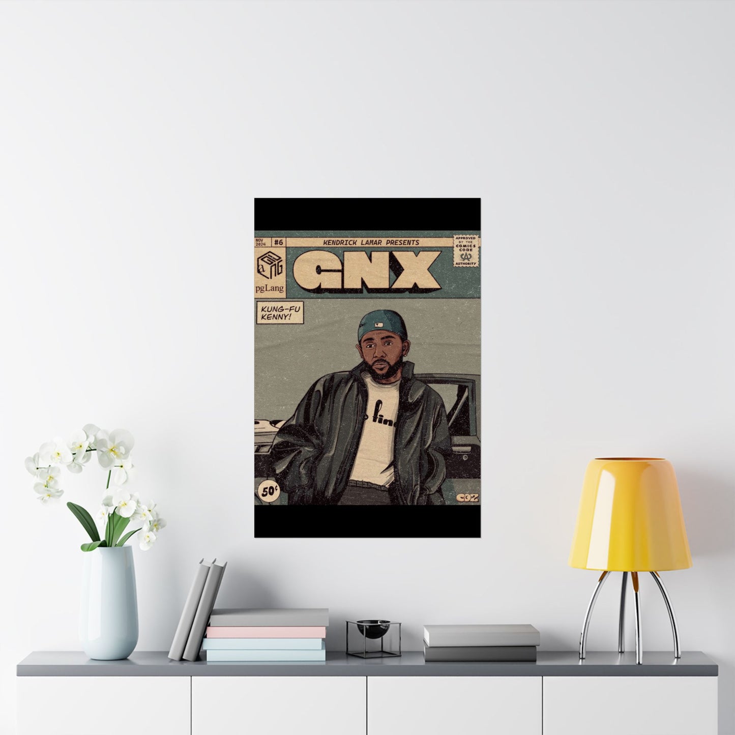 Kendrick Lamar "GNX" Comic Book Cover - Matte Poster – Wall Art Print | Hip-Hop Room Decor | Rap Album Cover Aesthetic