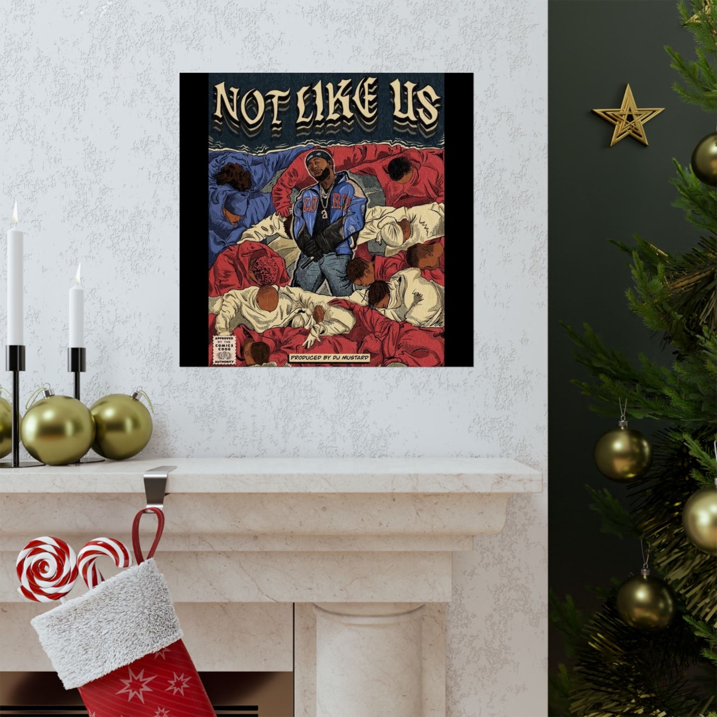 Kendrick Lamar "Not Like Us" Comic Book Cover - Matte Poster – Hip Hop Wall Art, Music Legend Print, Matte Finish Poster for Home & Office Decor