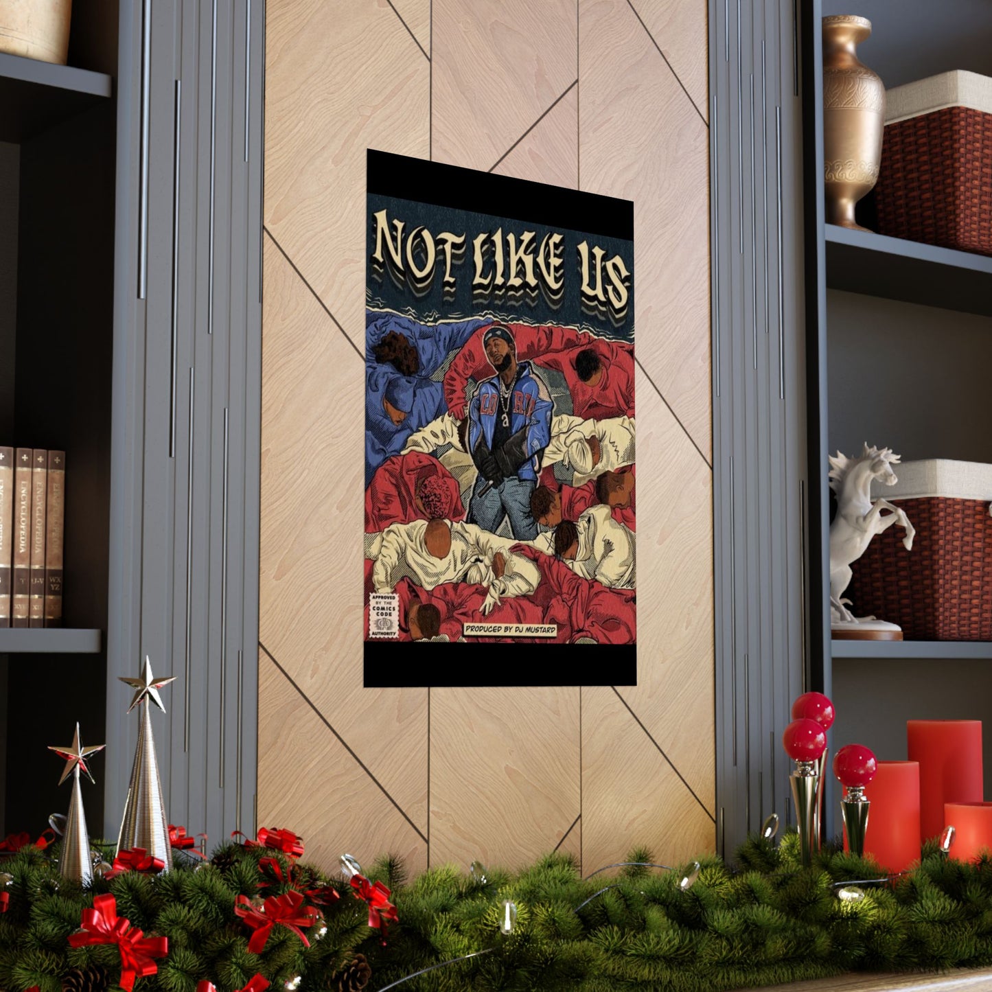 Kendrick Lamar "Not Like Us" Comic Book Cover - Matte Poster – Hip Hop Wall Art, Music Legend Print, Matte Finish Poster for Home & Office Decor