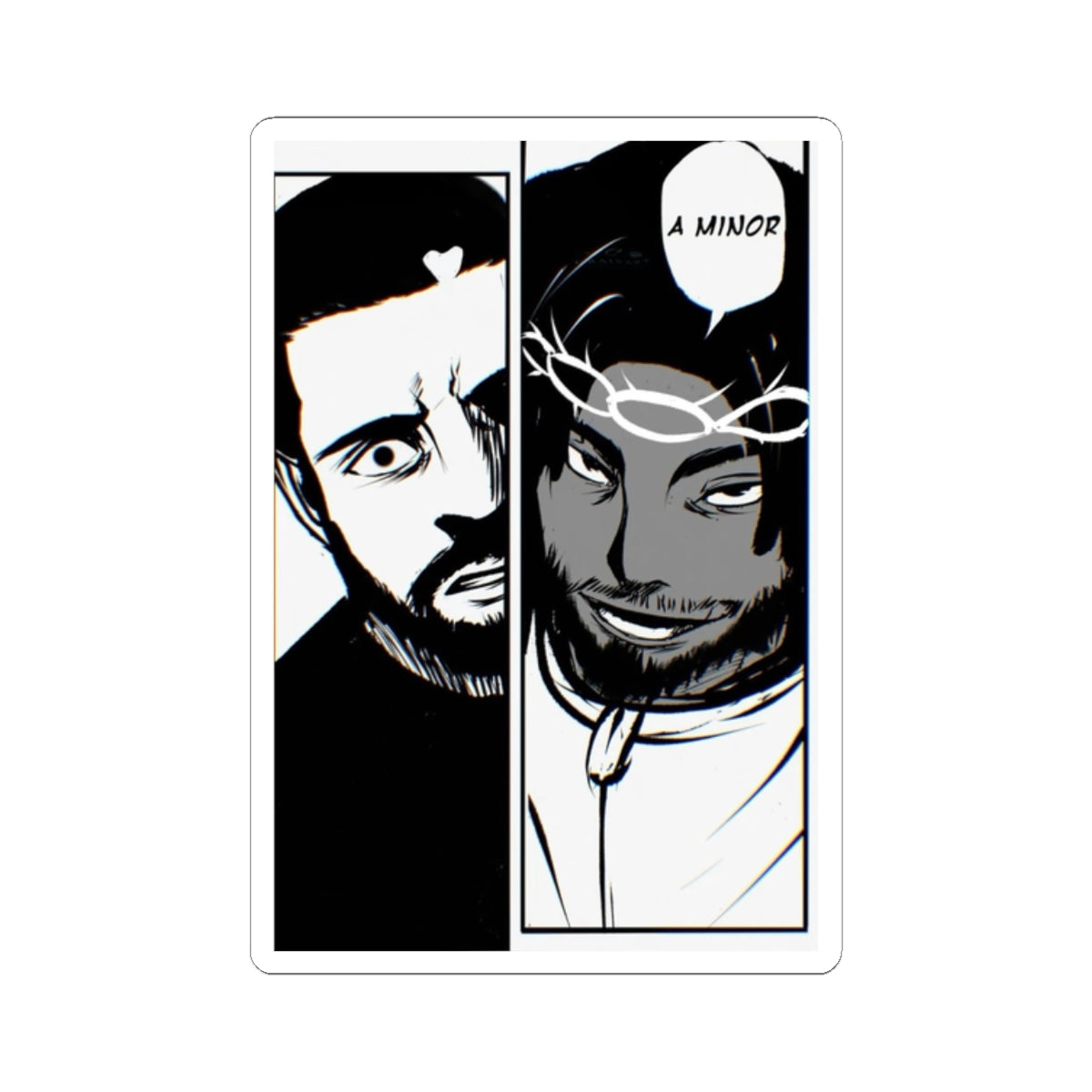 Kendrick Lamar vs Drake Anime Battle - Sticker Kiss-Cut