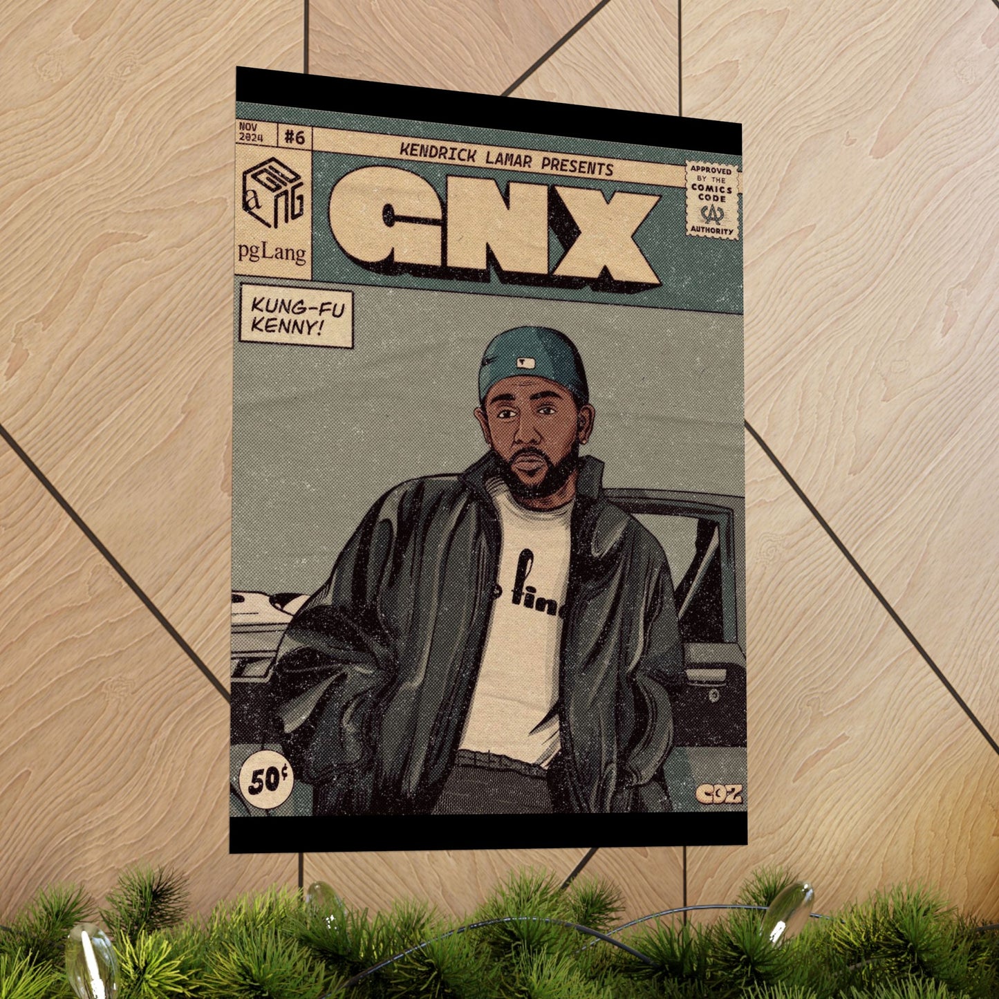 Kendrick Lamar "GNX" Comic Book Cover - Matte Poster – Wall Art Print | Hip-Hop Room Decor | Rap Album Cover Aesthetic