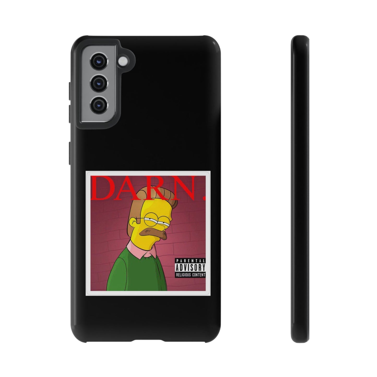 Kendrick Lamar X Simpsons "DARN" Ned Flanders Tough Phone Case – Funny Rap Mashup Cover for iPhone, Samsung, & More